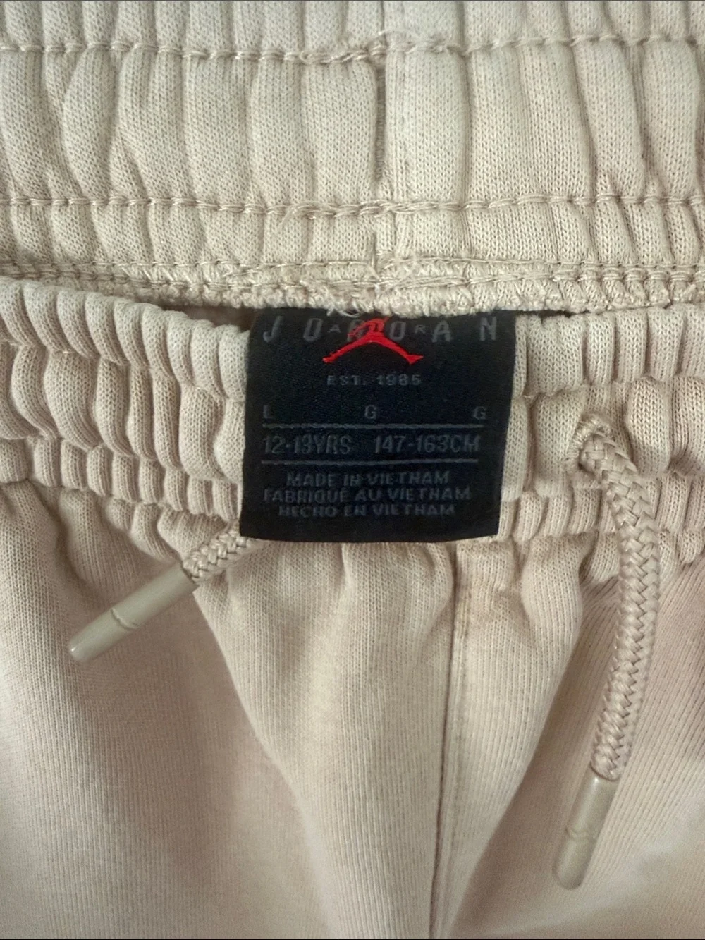Jordan tan joggers